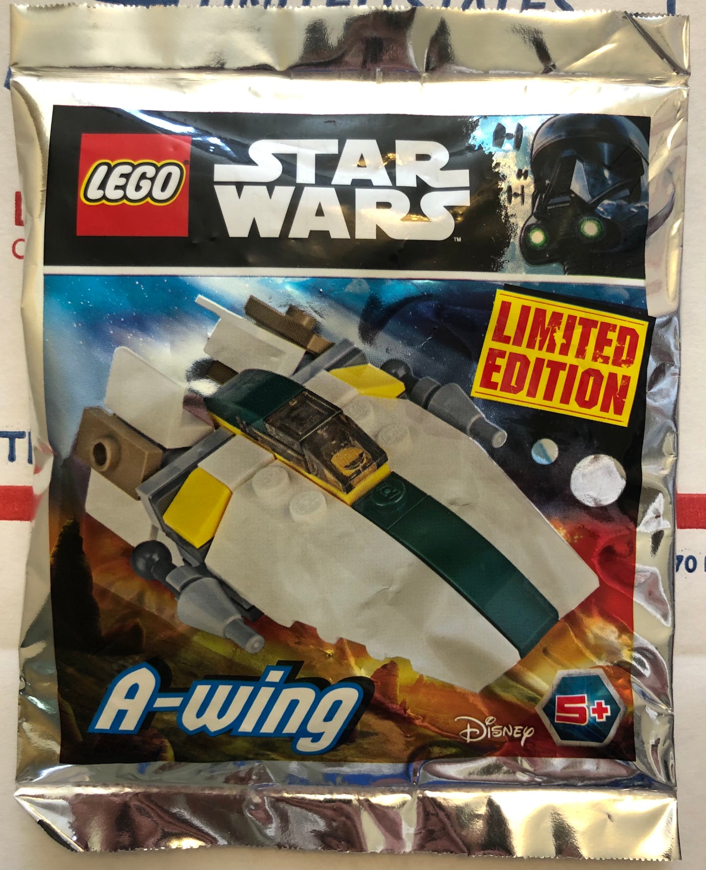 LEGO Star Wars Limited Edition A-Wing (White Green) Foil Pack Bag Build Set 911724