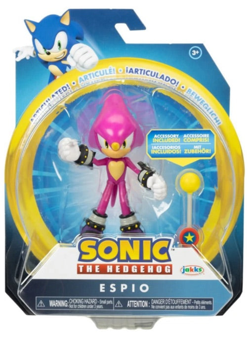 Jakks Sonic 4" Inch Articulated Figure Wave 9 Espio With Accessory (Pre-Order)