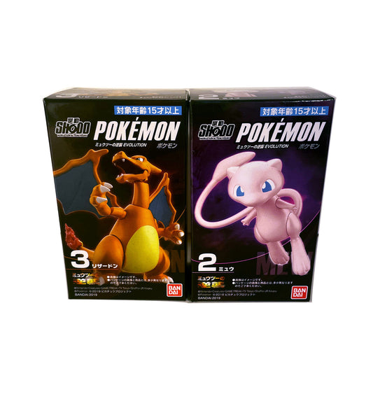 Pokémon Shodo Mew and Charizard Bandai 3" Inch Figure Evolution BUNDLE/LOT