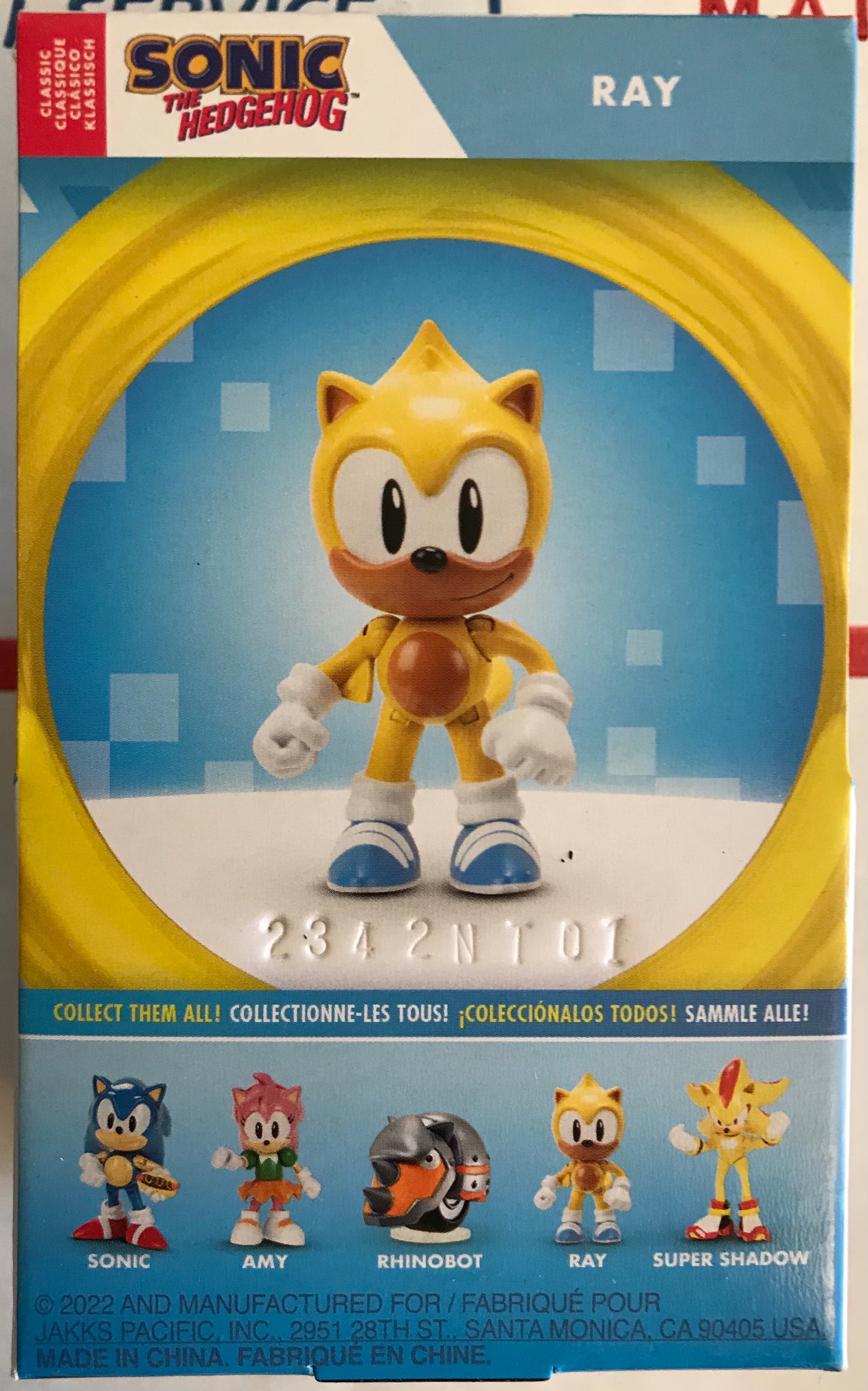 Jakks Sonic 2.5" Inch Classic Ray Articulated Figure Wave 7 Checklane