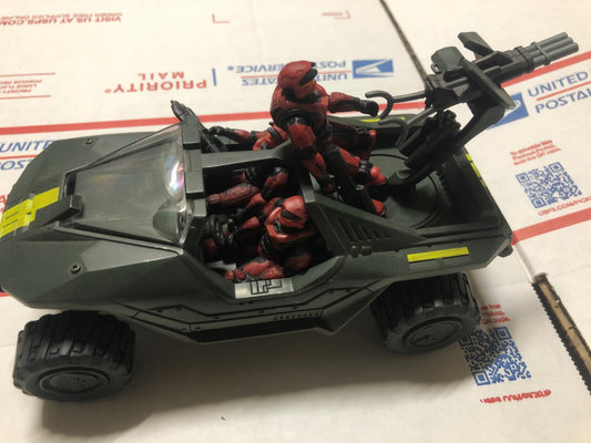 Joyride Studios Halo Mini Series Warthog Vehicle Red Spartan Team (Used)