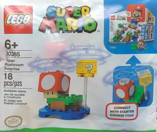 LEGO Super Mario Mushroom Question Block Expansion Set Polybag 30385