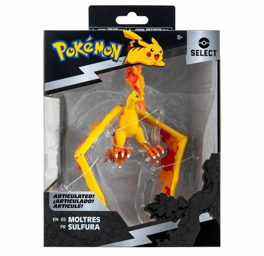 Jazwares Pokémon 6" Inch Articulated Moltres Select Figure Wave 3