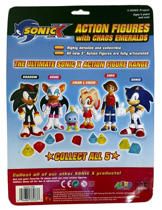 Toy Island Rouge The Bat Sonic X Action Figure With Chaos Emeralds