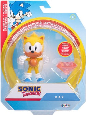 Jakks Sonic 4" Inch Articulated Figure Wave 10 Classic Ray With Accessory (Pre-Order)