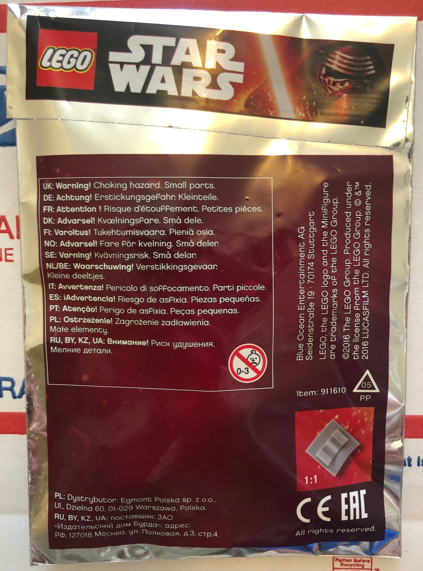 LEGO Star Wars Limited Edition Probe Droid Minifigure Foil Pack Bag Build Set 911610