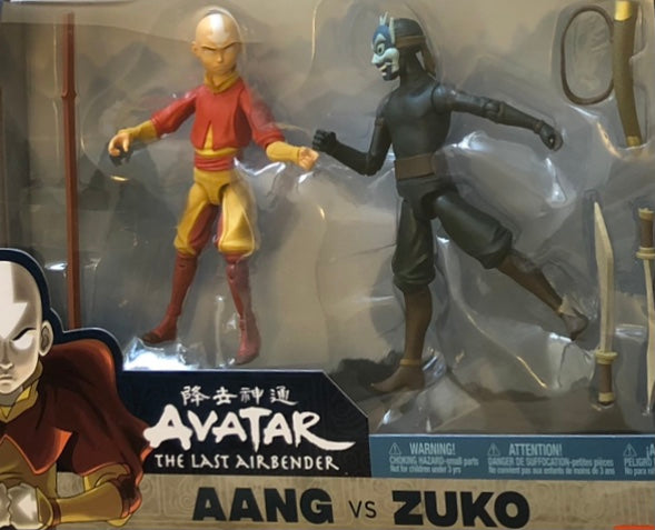 Avatar The Last Airbender Aang V Blue Spirit Zuko 6” Inch Action Figure Combo 2-Pack