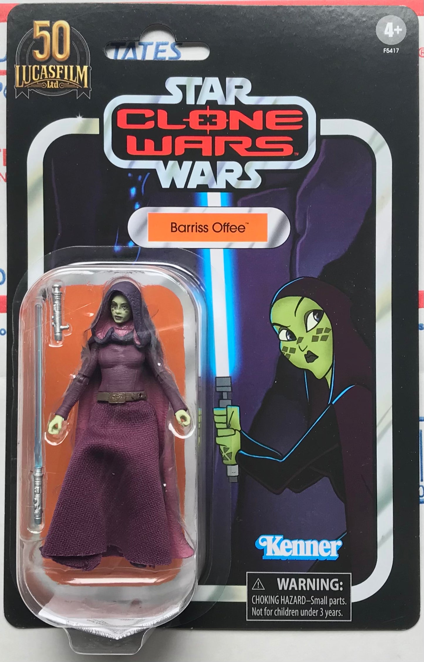 Star Wars The Clone Wars The Vintage Collection Barriss Offee 3 3/4-Inch Kenner Figure 50th