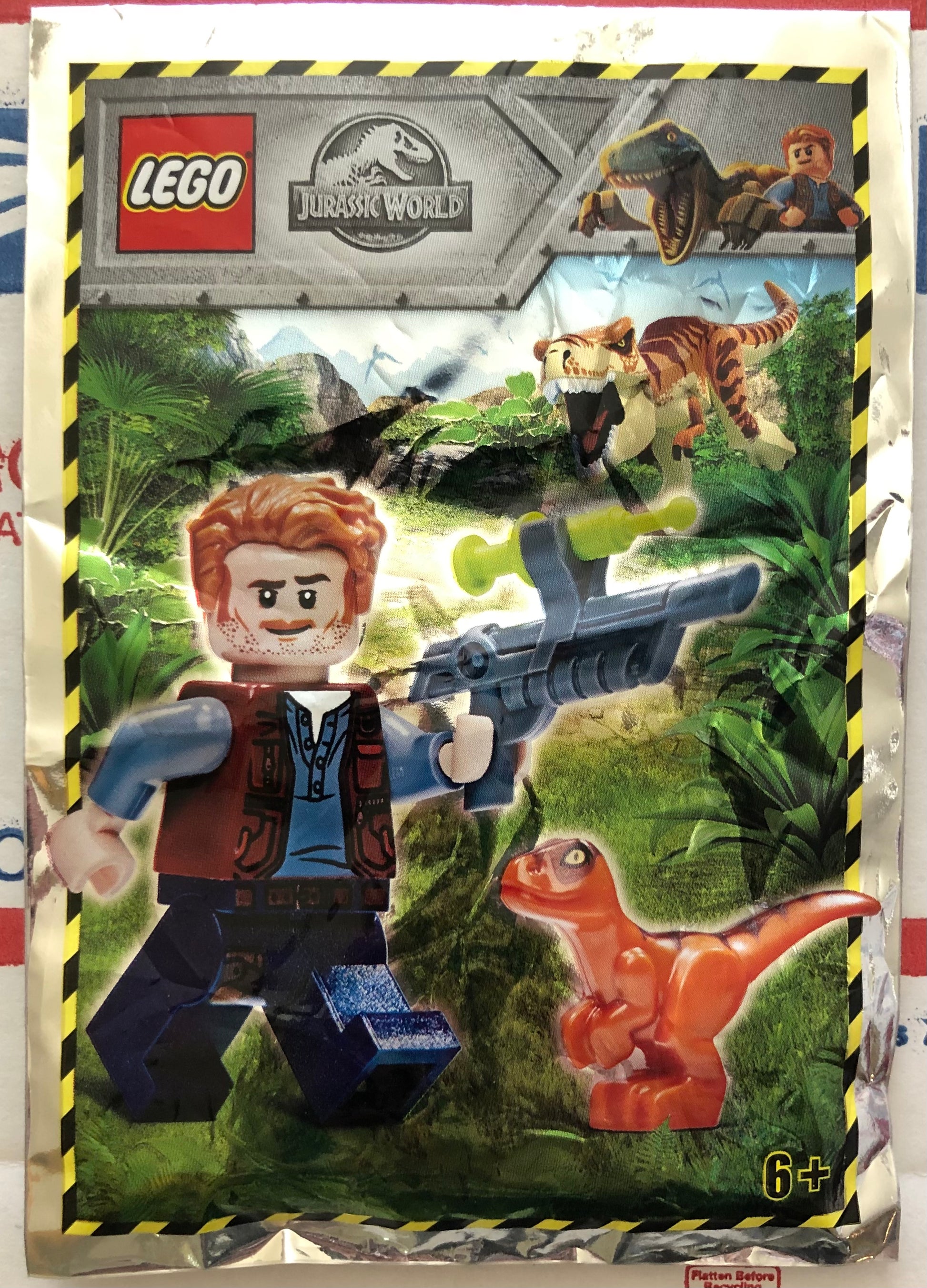 Baby Raptor Pack LEGO Jurassic World Owen with Baby Raptor Minifigure Foil Pack Bag Set ...