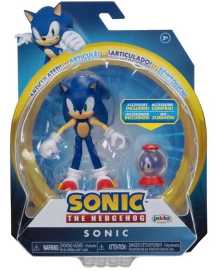 Jakks Sonic 4" Inch Articulated Figure Wave 11 Sonic with Accessory (Pre-Order)