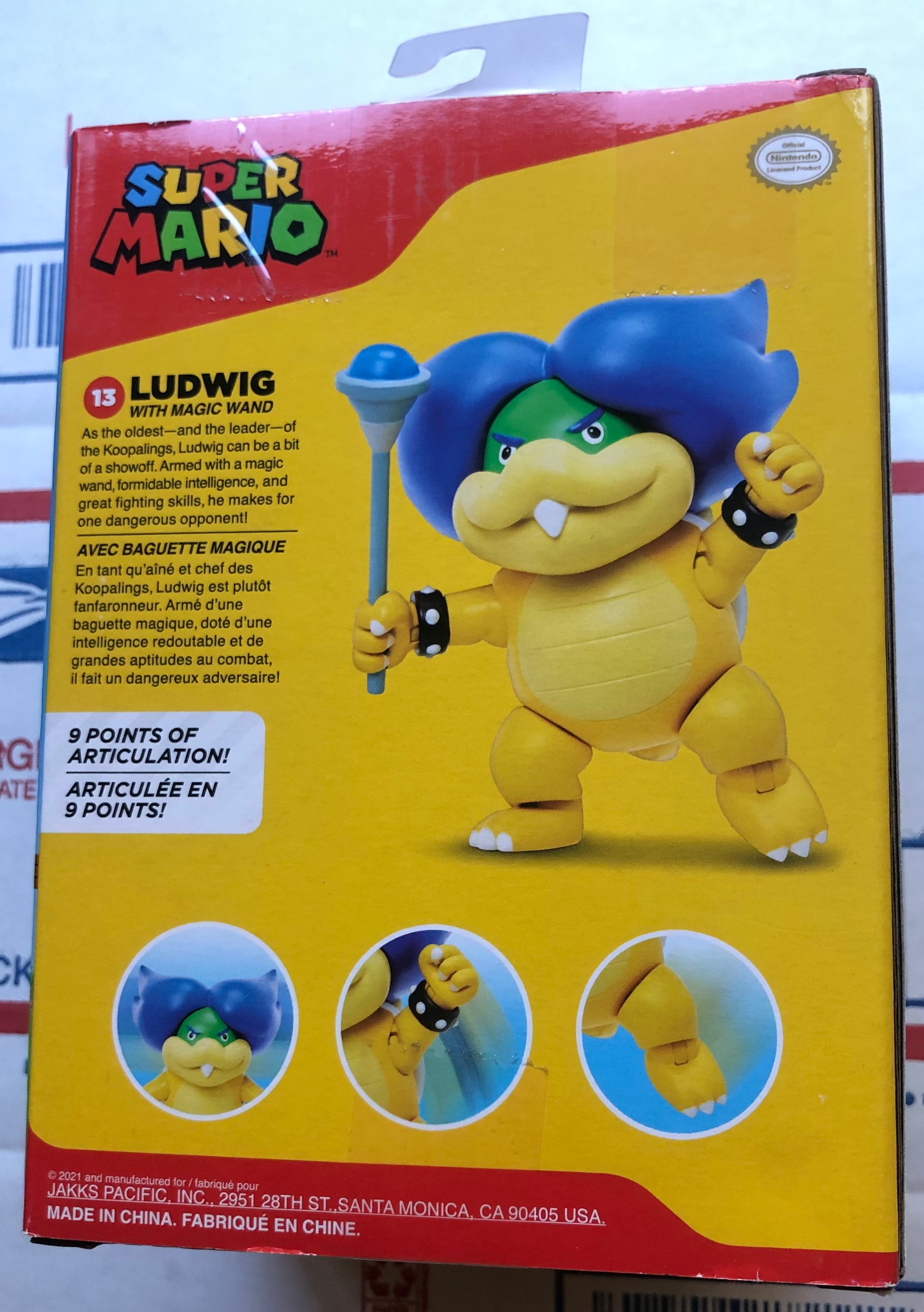 Jakks Super Mario Ludwig Koopa Koopaling 4 Inch Articulated