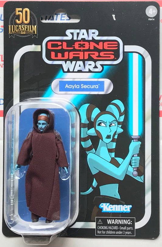 Star Wars The Clone Wars The Vintage Collection Aayla Secura 3 3/4-Inch Kenner Figure 50th