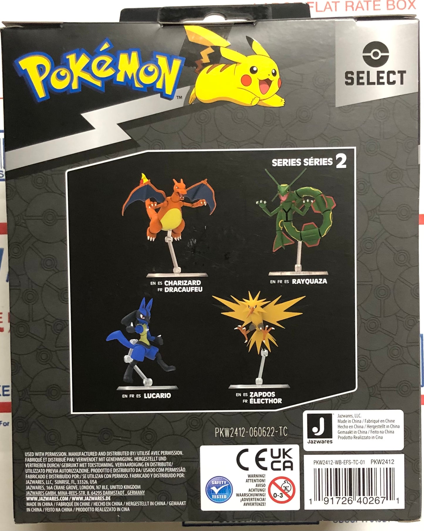 Jazwares Pokémon 6" Inch Articulated Zapdos Select Figure Wave 2