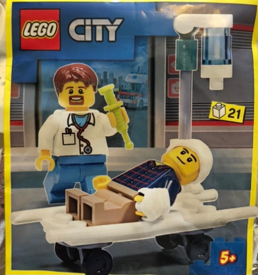 LEGO City Doctor and Patient Minifigure Foil Pack Bag Set 952105