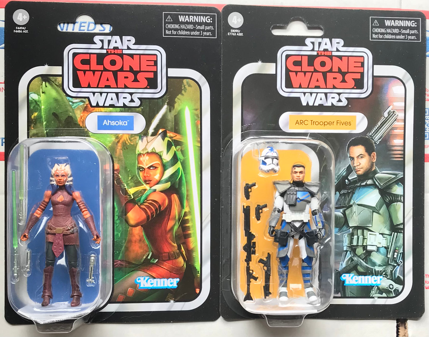 Star Wars The Clone Wars The Vintage Collection Ahsoka ARC Trooper Fives3 3/4-Inch Kenner Figure BUNDLE/LOT