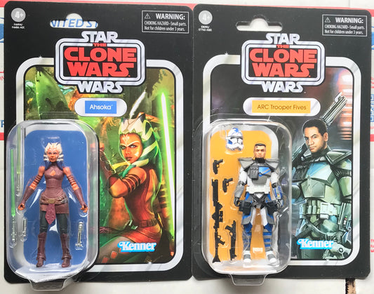 Star Wars The Clone Wars The Vintage Collection Ahsoka ARC Trooper Fives 3 3/4-Inch Kenner Figure BUNDLE/LOT