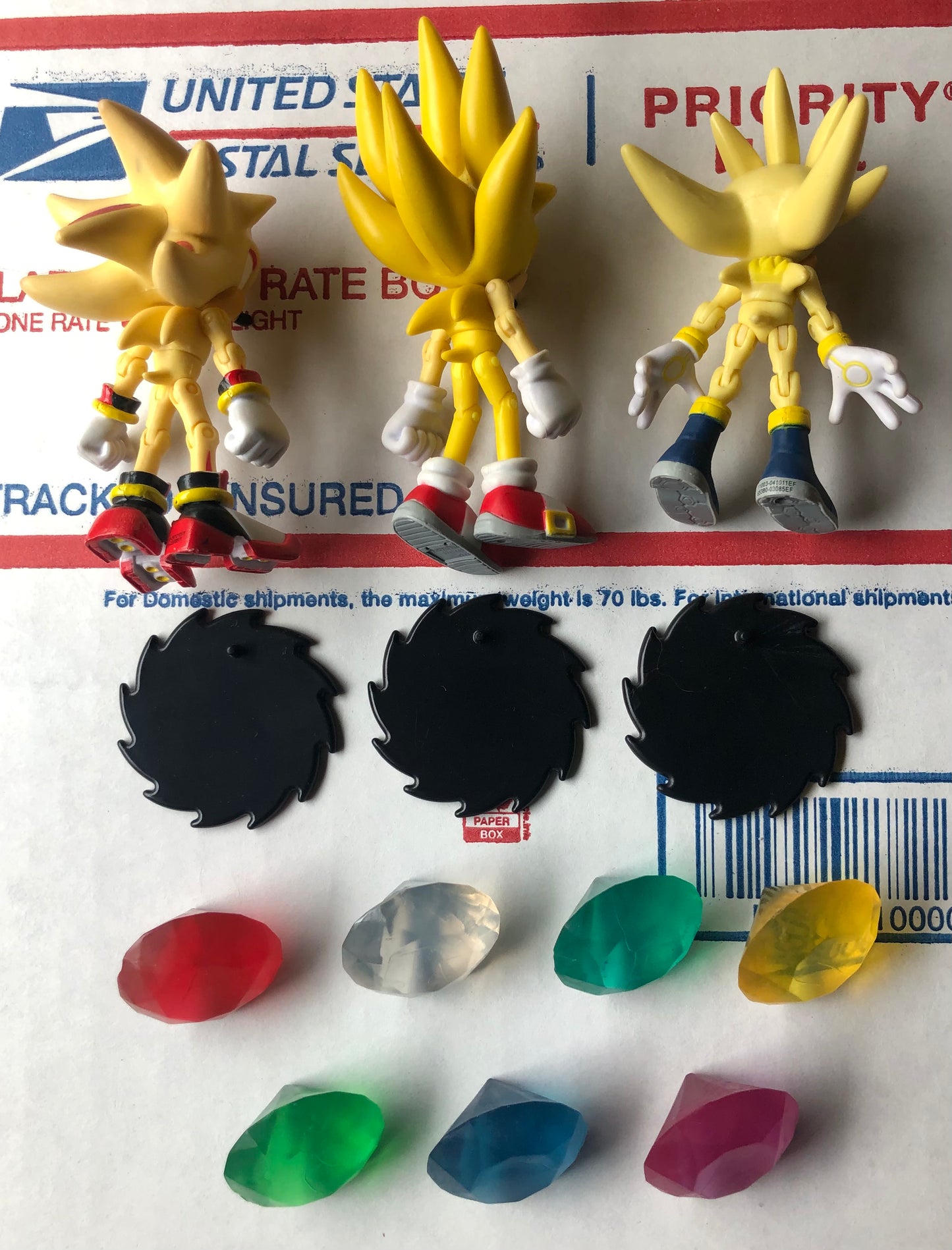 Jazwares 3" Inch Super Pack Sonic Shadow and Silver Action Figure BUNDLE/LOT (Used)