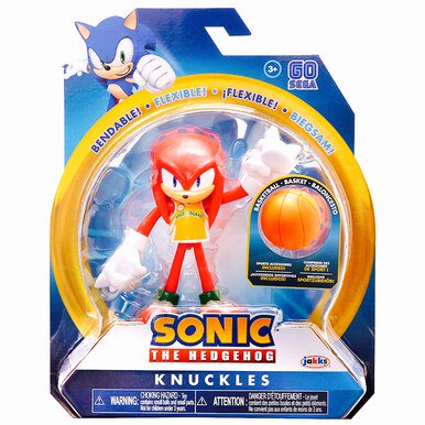 Jakks Sonic The Hedgehog 4" Bendable Figure Wave 3 Sports Knuckles With Ball
