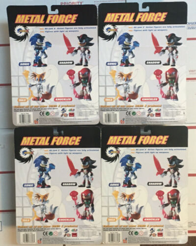 Toy Island Metal Force Sonic X Lot Sonic Shadow Tails and Knuckles Action Figures Full Set