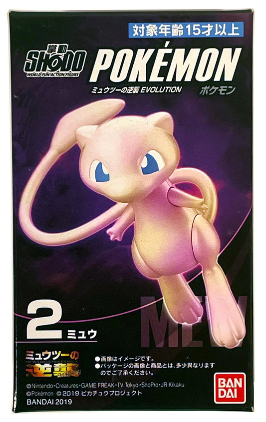 Pokémon Shodo Mew Figure Mewtwo Strikes Back Evolution Volume 1 Bandai 3" Inch Figure